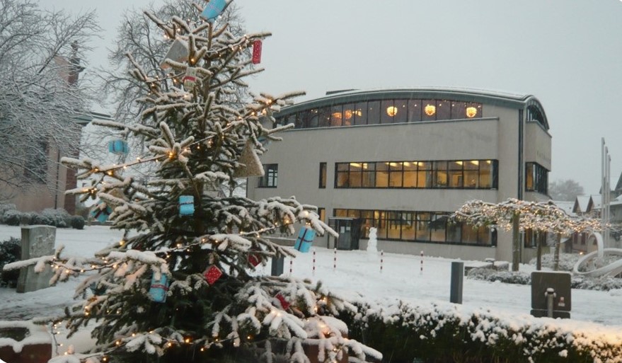Rathaus Rosenberg im Winter